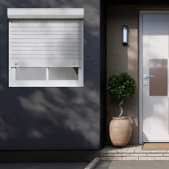 Volet roulant uPVC blanc - ouverture manuelle par sangle - - l.90 x H.155 cm-Fortia