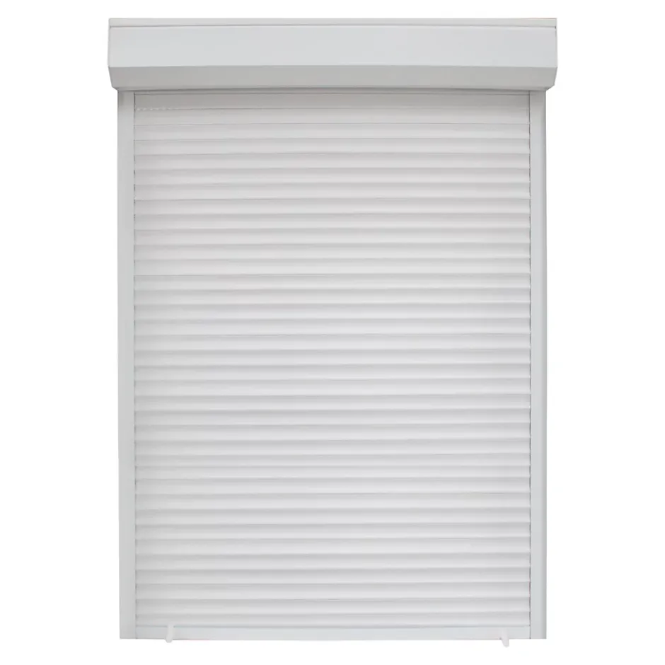 Volet roulant uPVC blanc - ouverture manuelle par sangle - - l.90 x H.155 cm-Fortia