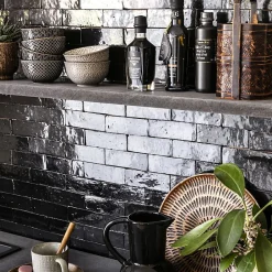 Véritable BEJMAT artisanal marocain 4.5 x 14.5 cm NOIR-Concept Mosaïque Hot