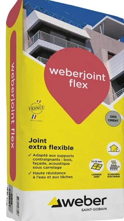 Weber . JOINT FLEX - Sac de 25 Kg - GRIS CIMENT