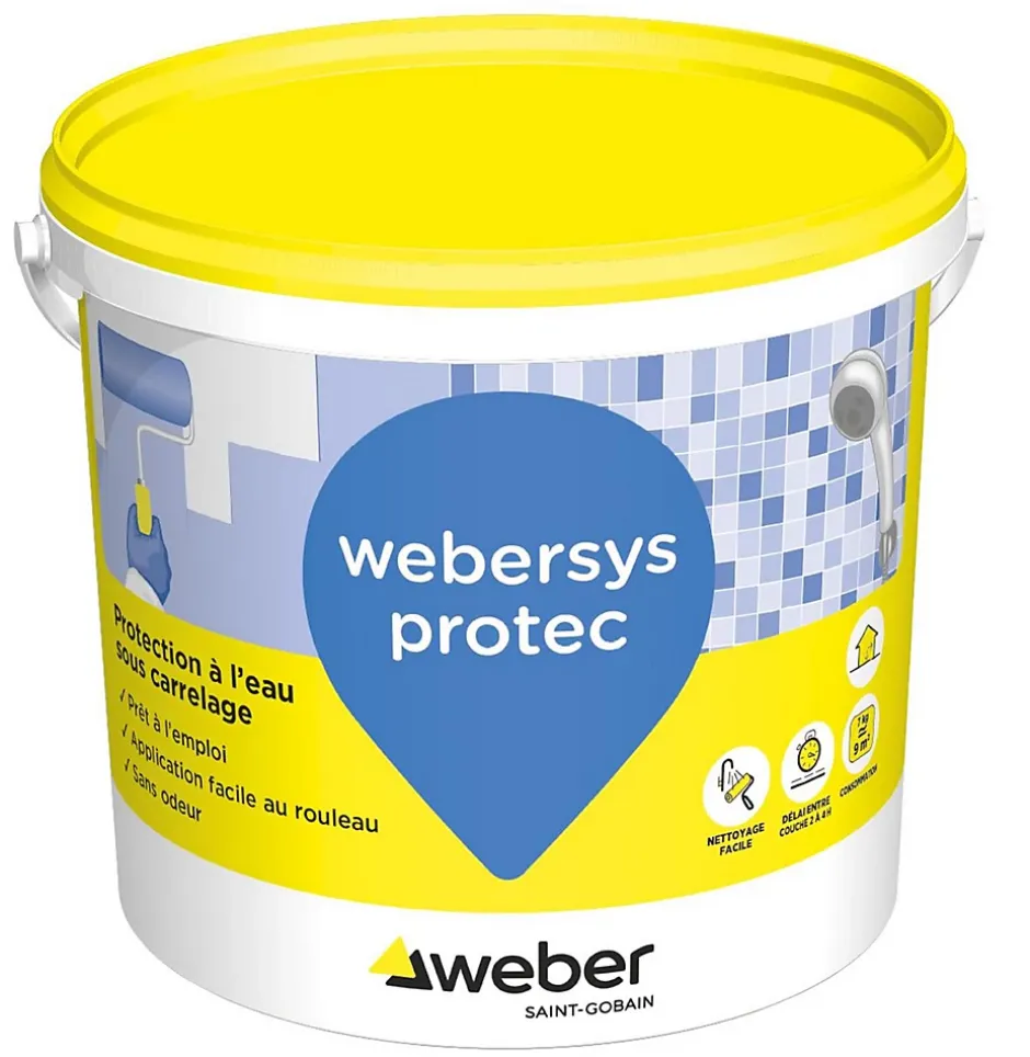 Weber .sys protec ( kit de 6 m², seaux de 7 kg, 20 kg) - SYS PROTECT KIT 6m²