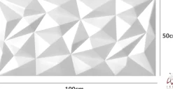 8x - 4m2 panneaux muraux 3D en polystyrène XPS flexibles 100 x 50 cm Revêtement mural et de plafond moderne Brillant White-Ikhemalarka Outlet