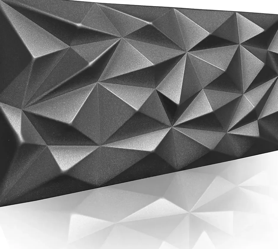 Ikhemalarka 8x - 4m2 panneaux muraux 3D en polystyrène XPS flexibles 100 x 50 cm Revêtement mural et de plafond moderne Brillant Black