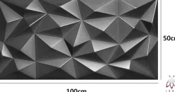 Ikhemalarka 8x - 4m2 panneaux muraux 3D en polystyrène XPS flexibles 100 x 50 cm Revêtement mural et de plafond moderne Brillant Black