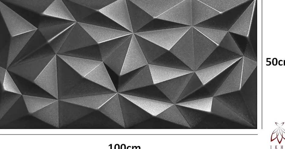 Ikhemalarka 8x - 4m2 panneaux muraux 3D en polystyrène XPS flexibles 100 x 50 cm Revêtement mural et de plafond moderne Brillant Black