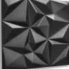 16x - 4m2 panneaux muraux 3D en polystyrène XPS flexibles 50 x 50 cm Revêtement mural et de plafond moderne Rubin Black-Ikhemalarka Clearance