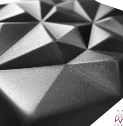 16x - 4m2 panneaux muraux 3D en polystyrène XPS flexibles 50 x 50 cm Revêtement mural et de plafond moderne Rubin Black-Ikhemalarka Clearance