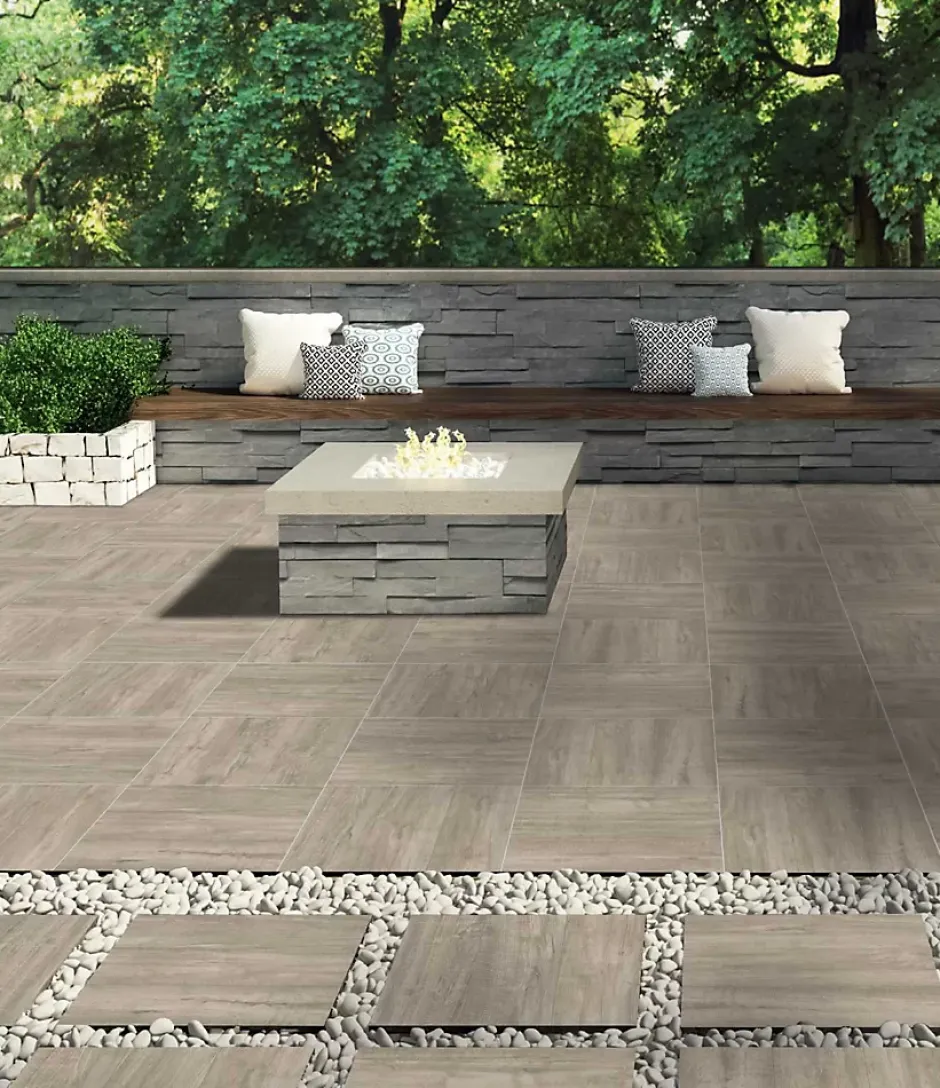 60x60 Lot 2 Dalles Ép. 20mm Effet Bois GMP 700 Beige R11 - Alocarrelage-Allocarrelage Best