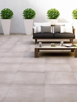 Allocarrelage 60x60 Lot 2 Dalles ép. 20mm Gres Massif Ivoire R11 -