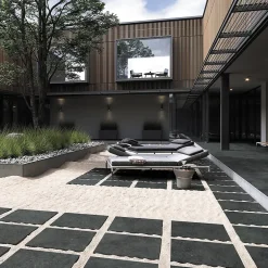 Allocarrelage 60x60 Lot 2 Dalles ép. 20mm Gres Pierre Carbone R11 -